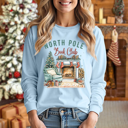 North Pole Book Club Long Sleeve Tee