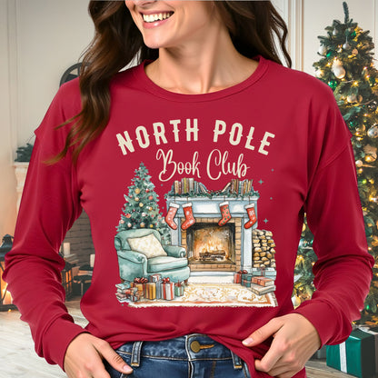 North Pole Book Club Long Sleeve Tee