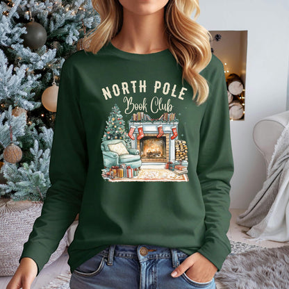North Pole Book Club Long Sleeve Tee