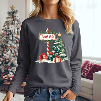 North Pole Christmas Long Sleeve Tee