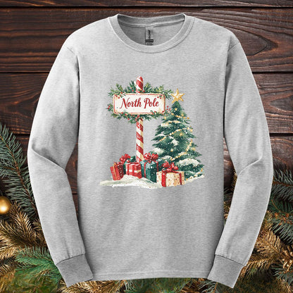 North Pole Christmas Long Sleeve Tee