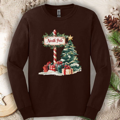 North Pole Christmas Long Sleeve Tee