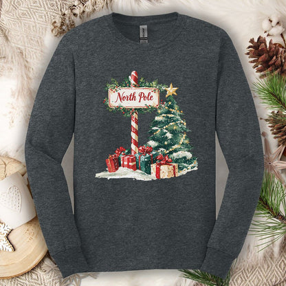 North Pole Christmas Long Sleeve Tee