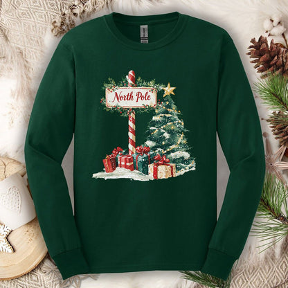 North Pole Christmas Long Sleeve Tee