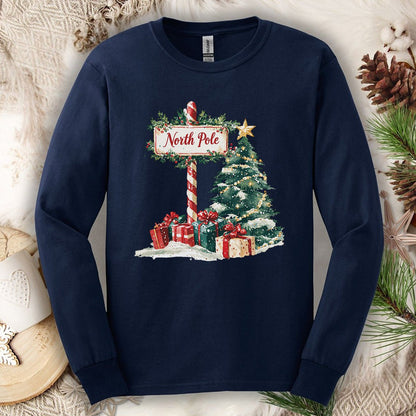 North Pole Christmas Long Sleeve Tee