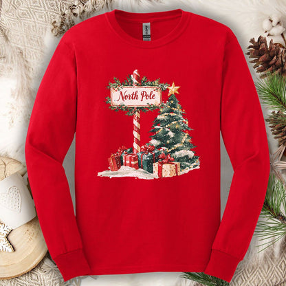 North Pole Christmas Long Sleeve Tee