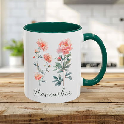 November Birth Month Flower Mug