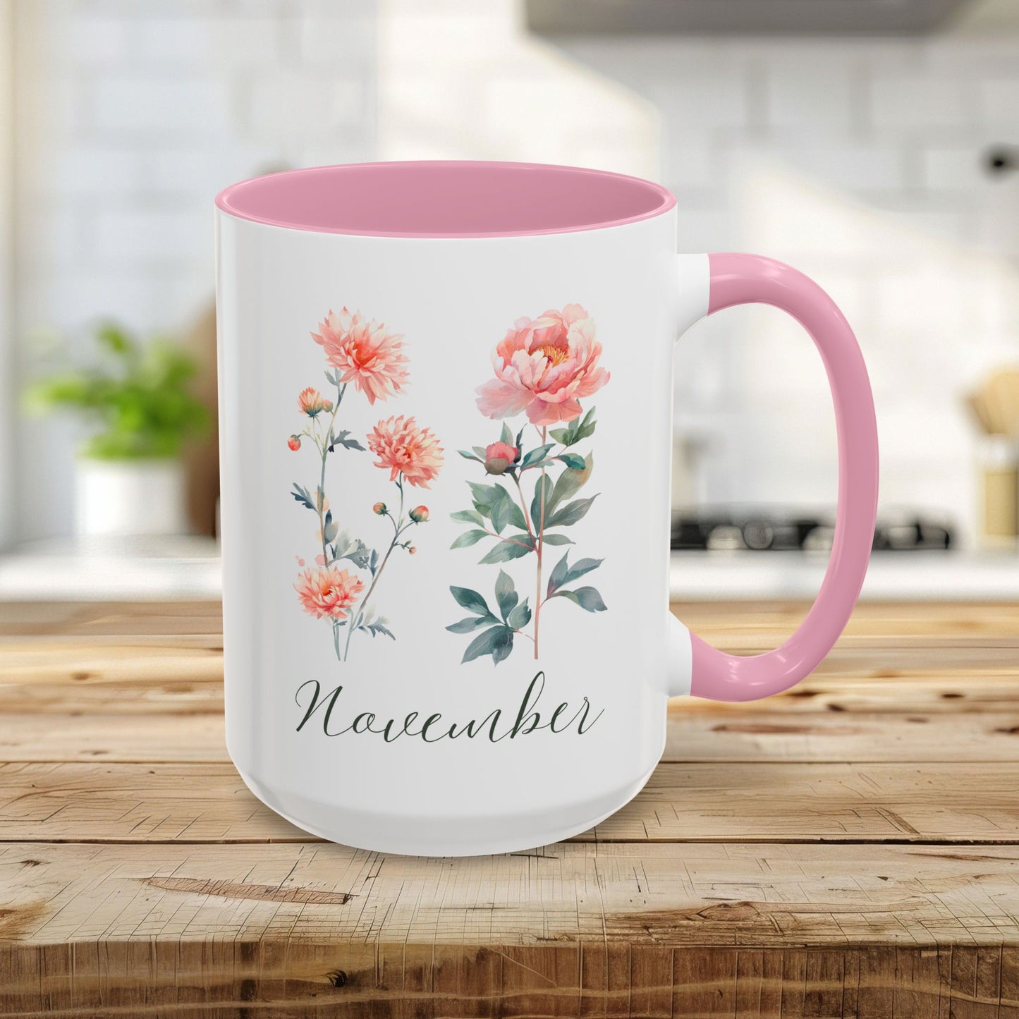 November Birth Month Flower Mug