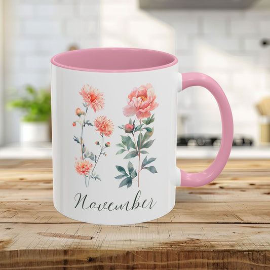 November Birth Month Flower Mug