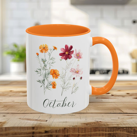 October Birth Month Flower Mug