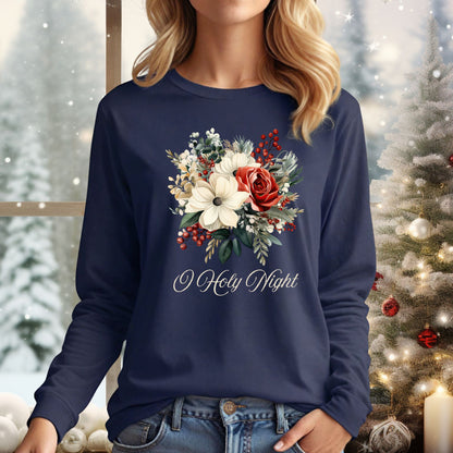 Oh Holy Night Bouquet Long Sleeve Tee