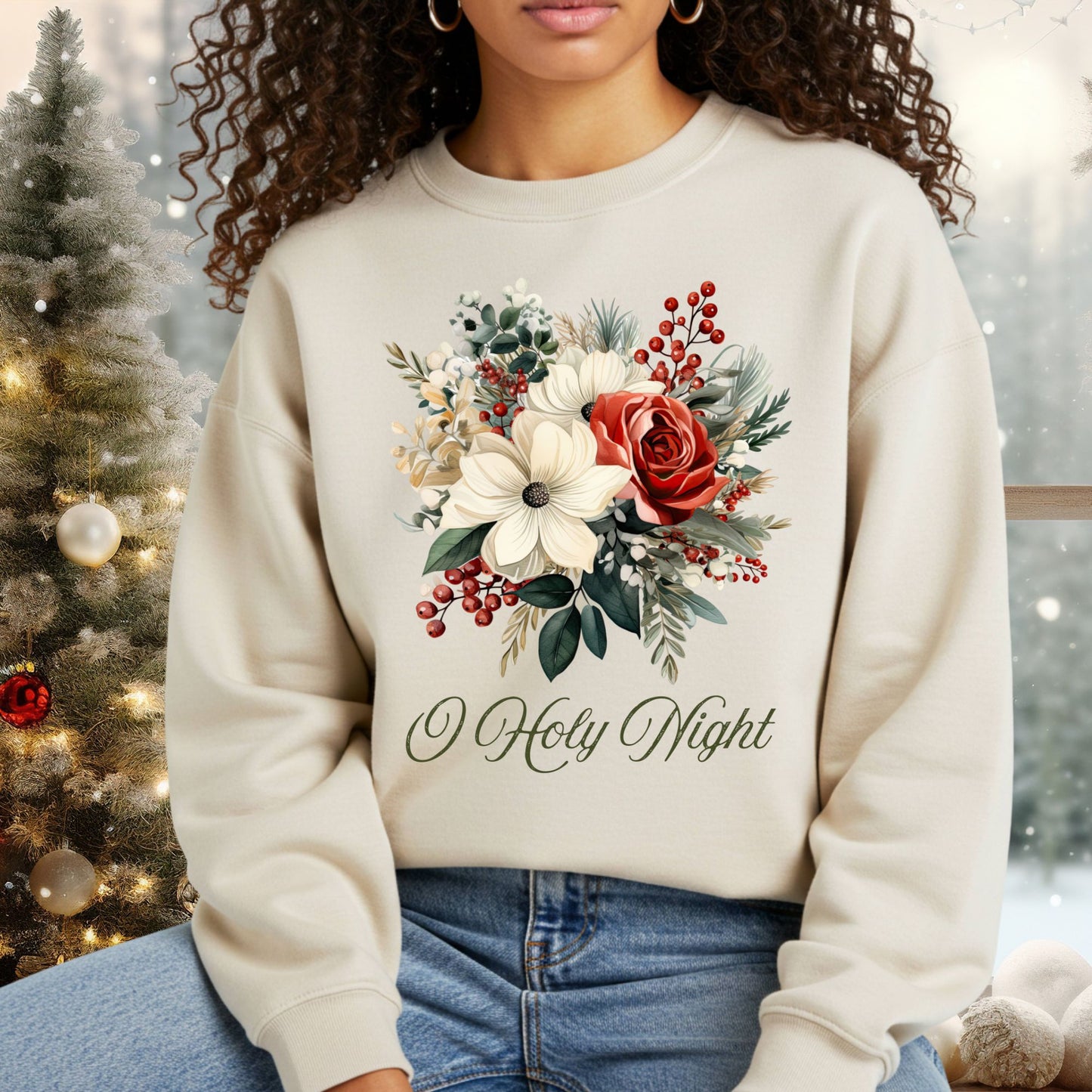 Oh Holy Night Bouquet Sweatshirt