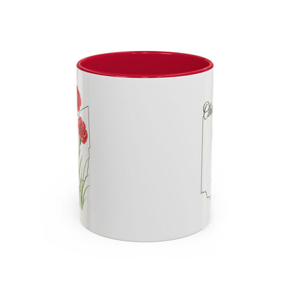 Ohio State Flower Mug (11/15oz) - Scarlet Carnation