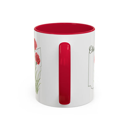 Ohio State Flower Mug (11/15oz) - Scarlet Carnation