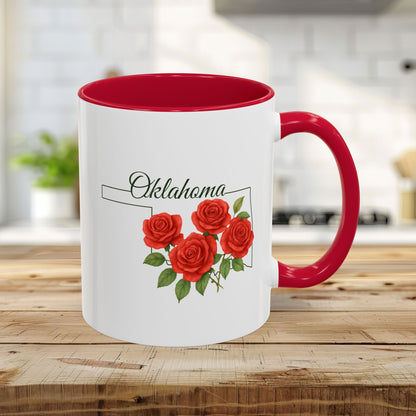 Oklahoma State Flower Mug - Oklahoma Rose (11/15oz)