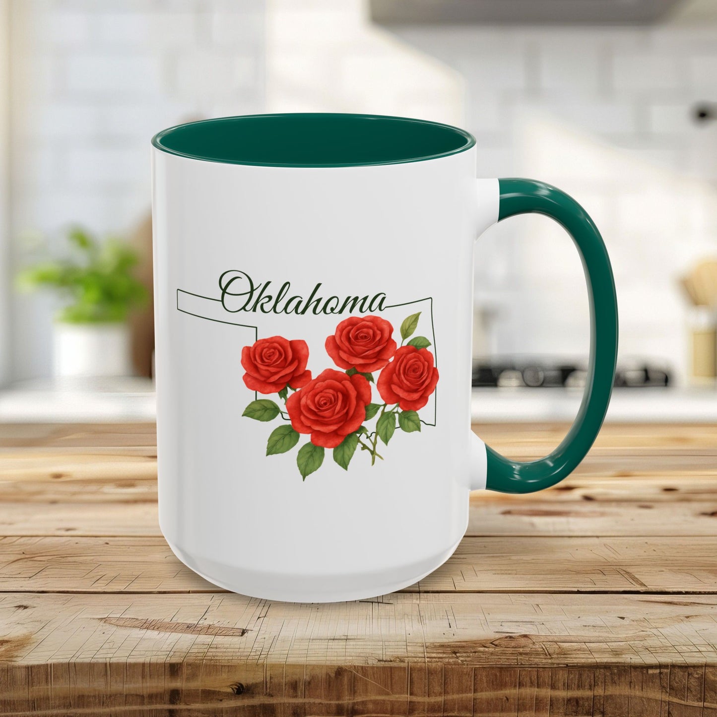 Oklahoma State Flower Mug - Oklahoma Rose (11/15oz)
