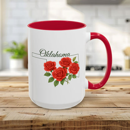 Oklahoma State Flower Mug - Oklahoma Rose (11/15oz)