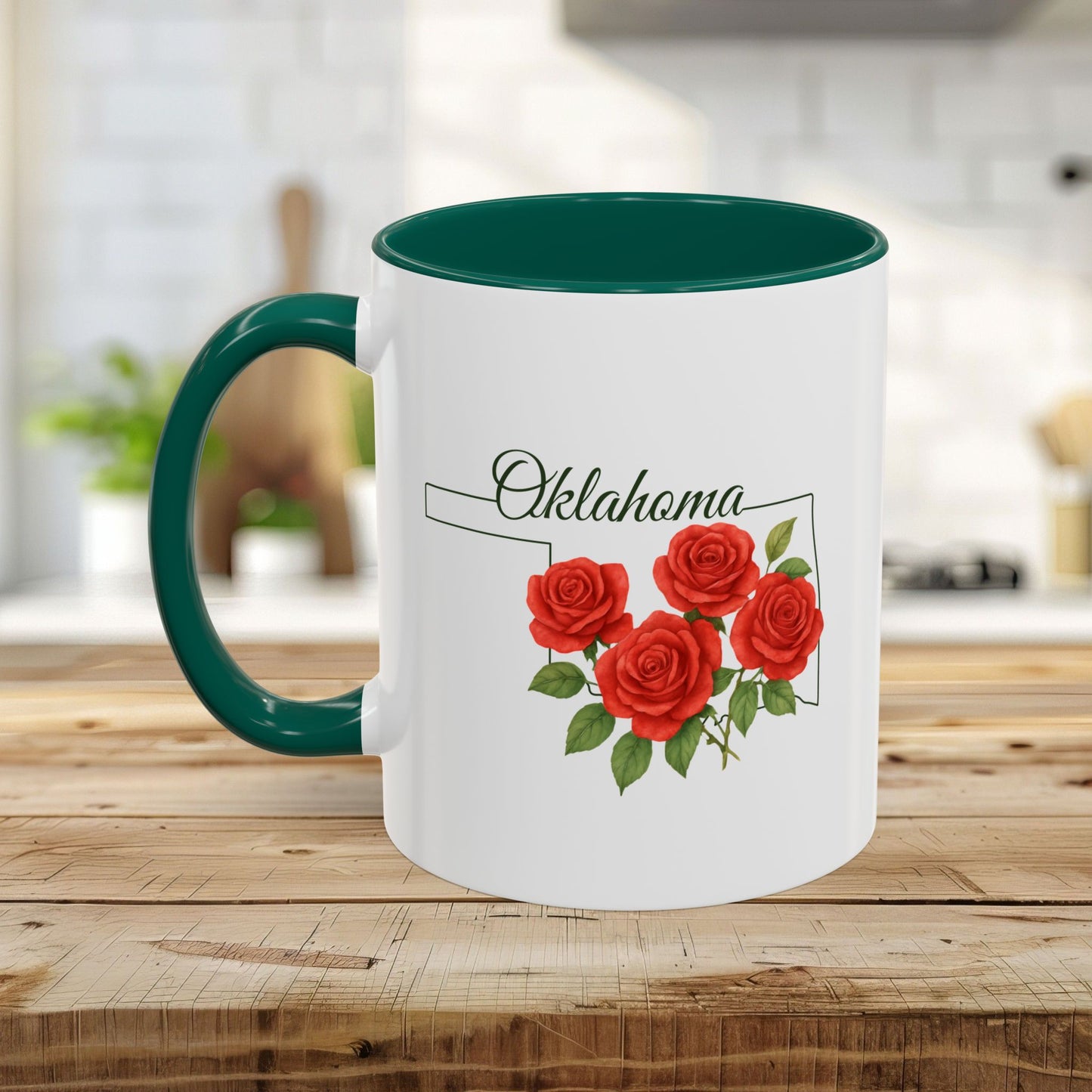 Oklahoma State Flower Mug - Oklahoma Rose (11/15oz)