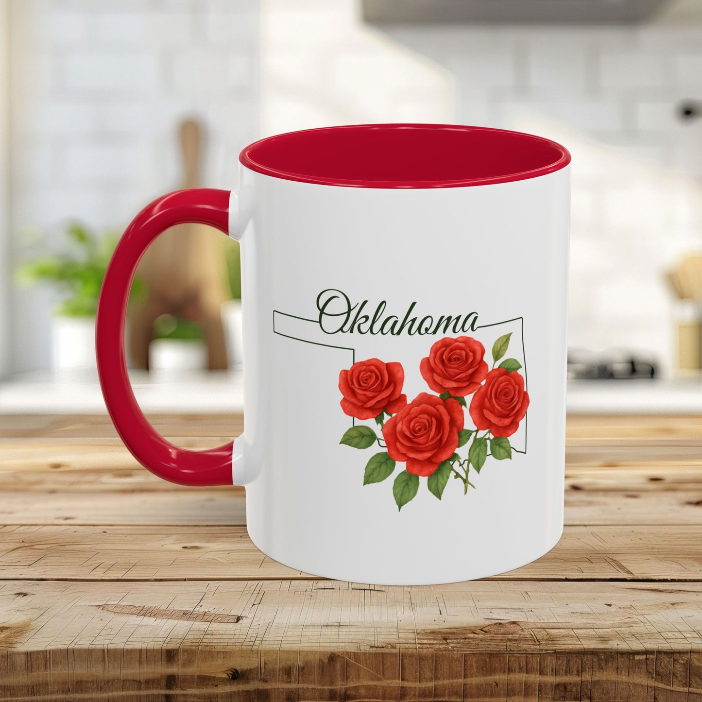 Oklahoma State Flower Mug - Oklahoma Rose (11/15oz)