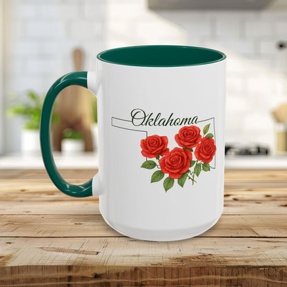 Oklahoma State Flower Mug - Oklahoma Rose (11/15oz)