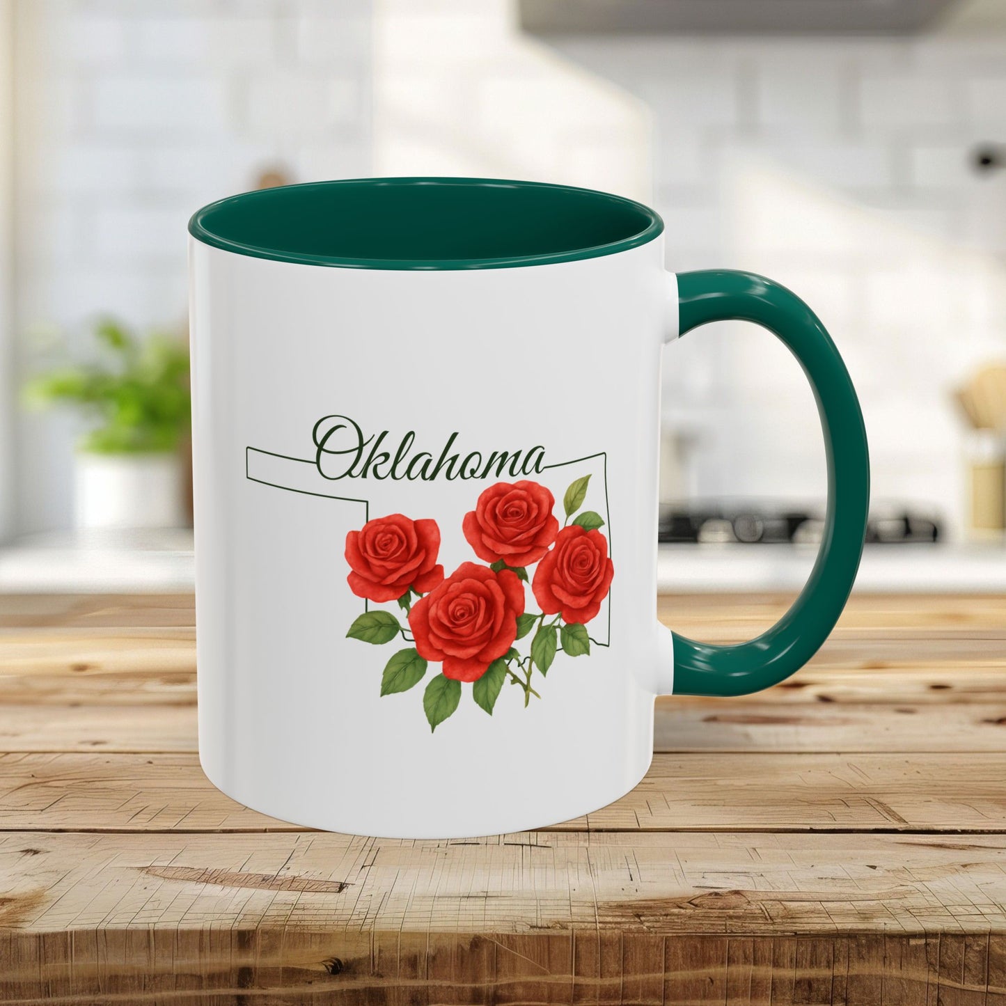 Oklahoma State Flower Mug - Oklahoma Rose (11/15oz)