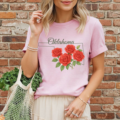 Oklahoma State Flower T-Shirt - Oklahoma Rose
