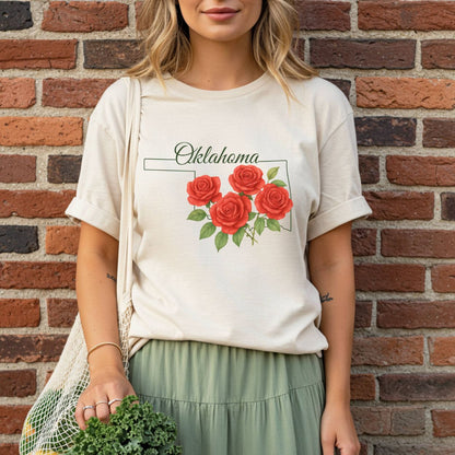 Oklahoma State Flower T-Shirt - Oklahoma Rose