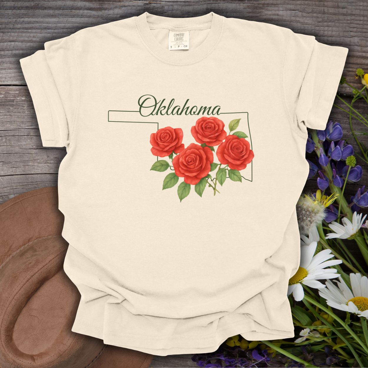 Oklahoma State Flower T-Shirt - Oklahoma Rose