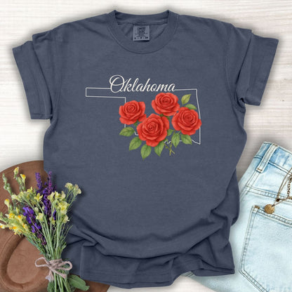 Oklahoma State Flower T-Shirt - Oklahoma Rose