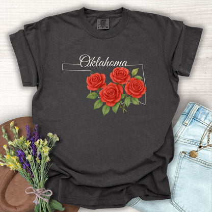 Oklahoma State Flower T-Shirt - Oklahoma Rose