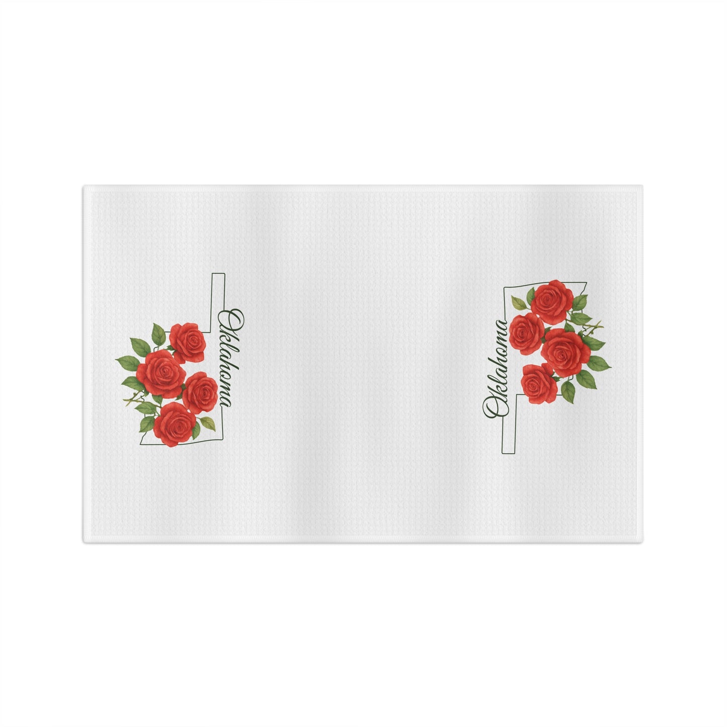 Oklahoma State Flower Tea Towel - Oklahoma Rose