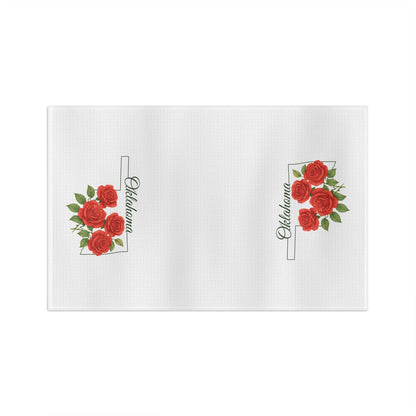 Oklahoma State Flower Tea Towel - Oklahoma Rose