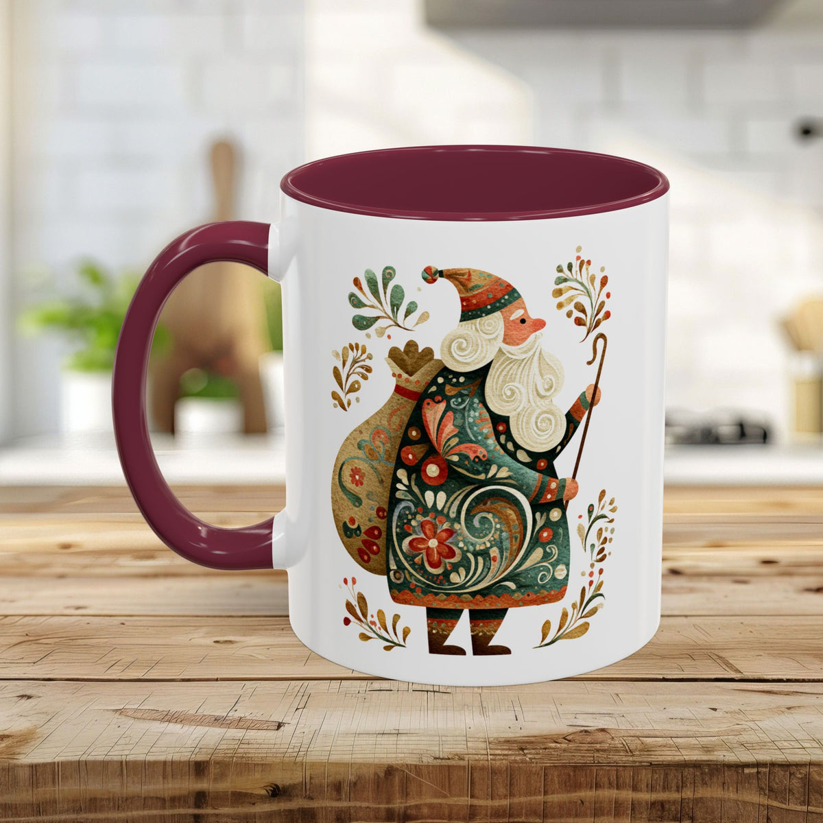 Old World Saint Nicholas Folk Art Mug (11/15oz)