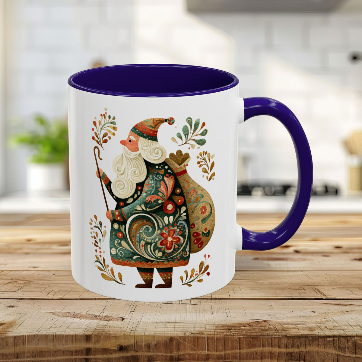 Old World Saint Nicholas Folk Art Mug (11/15oz)