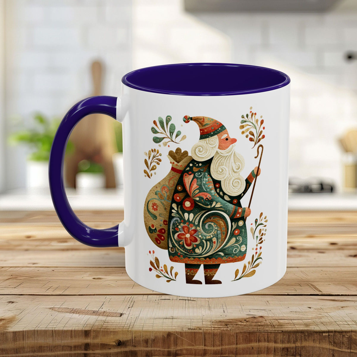 Old World Saint Nicholas Folk Art Mug (11/15oz)