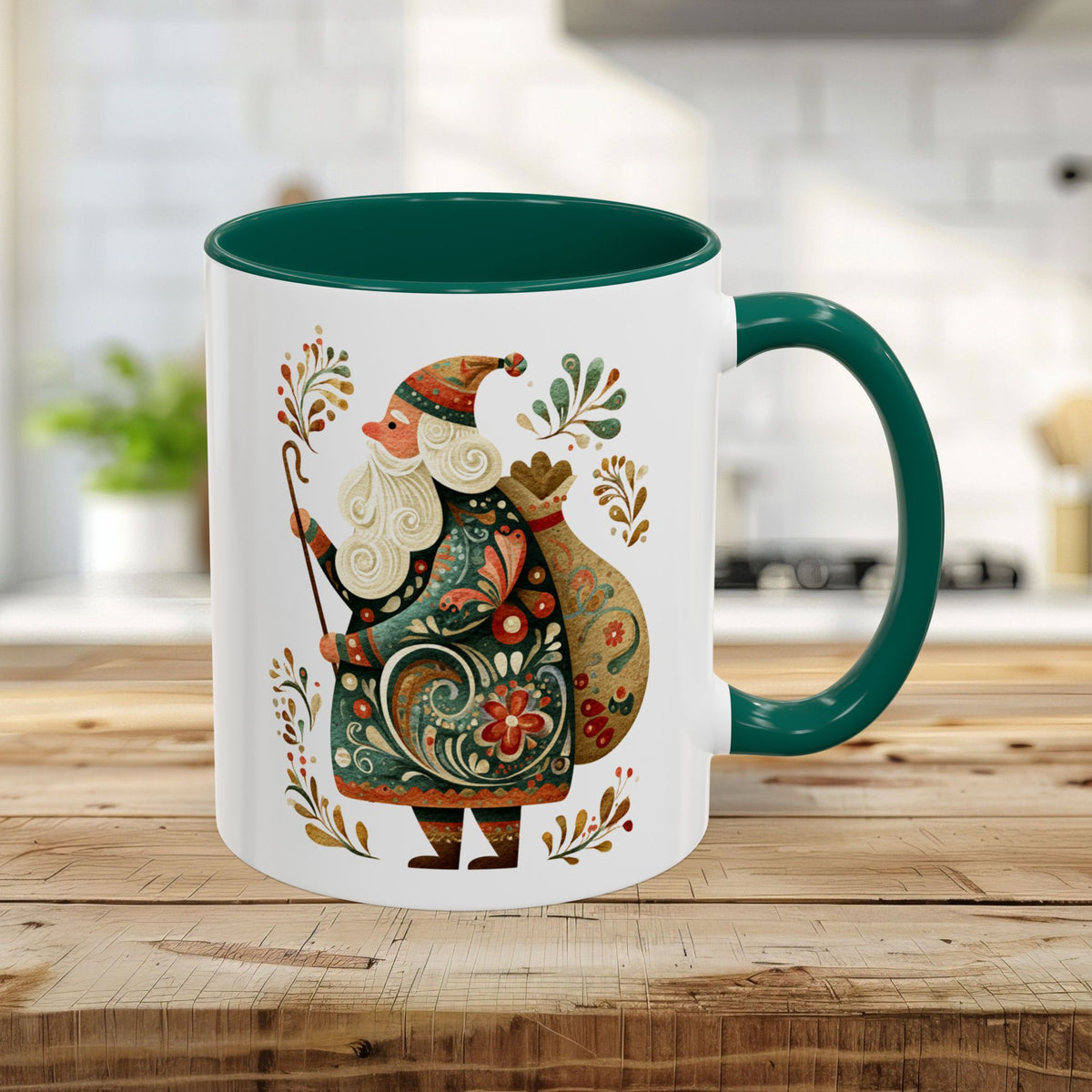 Old World Saint Nicholas Folk Art Mug (11/15oz)