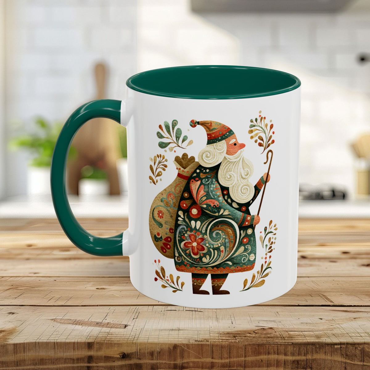 Old World Saint Nicholas Folk Art Mug (11/15oz)