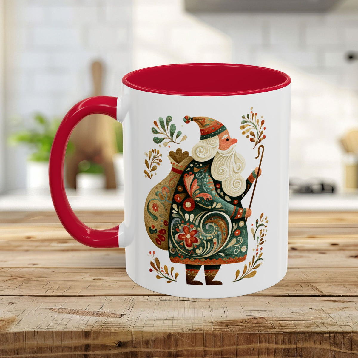 Old World Saint Nicholas Folk Art Mug (11/15oz)
