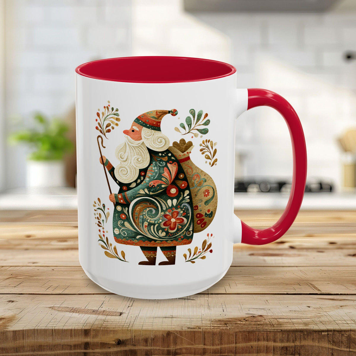 Old World Saint Nicholas Folk Art Mug (11/15oz)