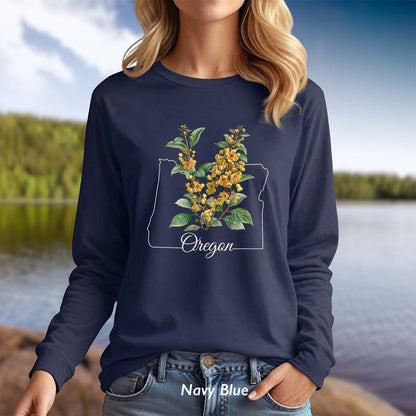 Oregon State Flower Long Sleeve Tee — Oregon Grape