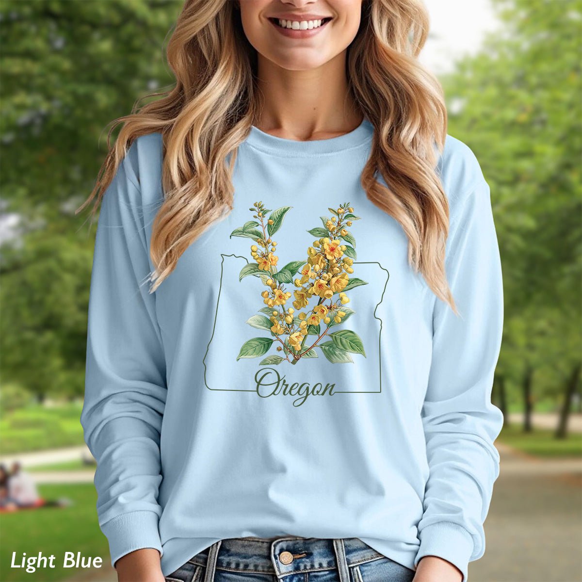 Oregon State Flower Long Sleeve Tee — Oregon Grape