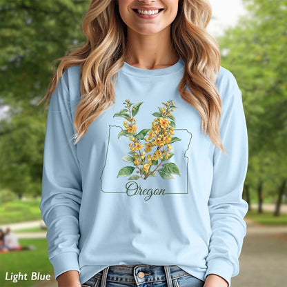 Oregon State Flower Long Sleeve Tee — Oregon Grape