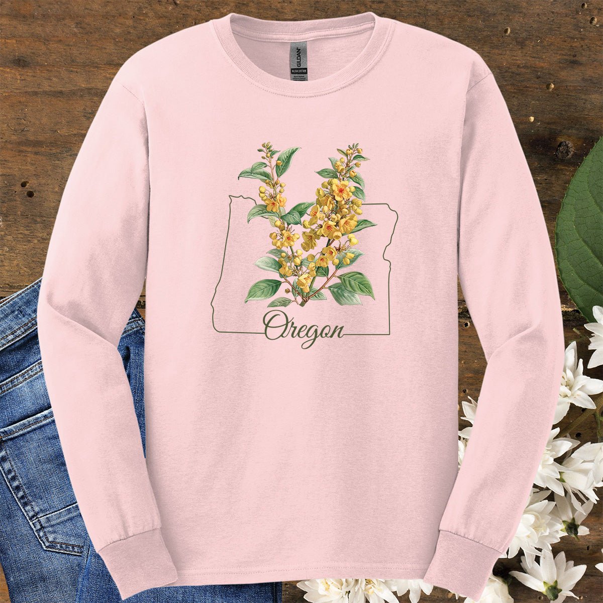 Oregon State Flower Long Sleeve Tee — Oregon Grape