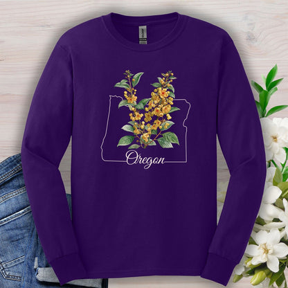 Oregon State Flower Long Sleeve Tee — Oregon Grape