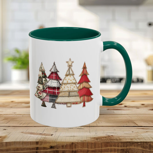 Patchwork Christmas Trees Mug (11/15oz)