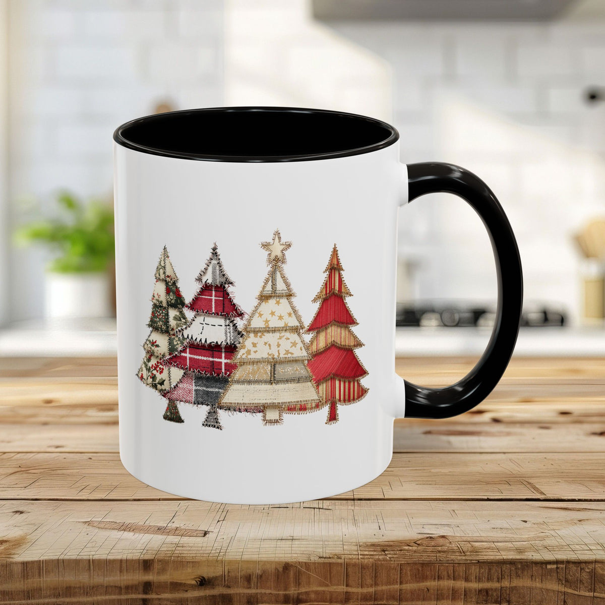 Patchwork Christmas Trees Mug (11/15oz)