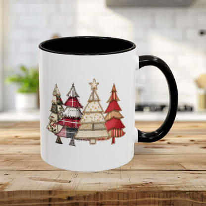 Patchwork Christmas Trees Mug (11/15oz)