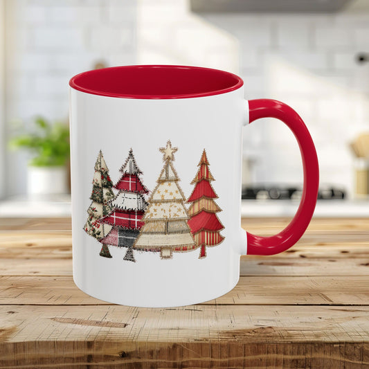 Patchwork Christmas Trees Mug (11/15oz)