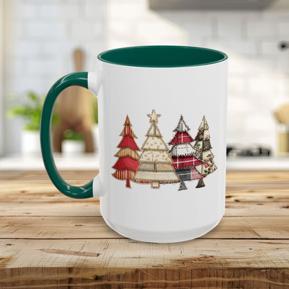 Patchwork Christmas Trees Mug (11/15oz)