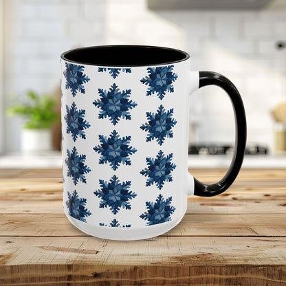 Patchwork Denim Snowflake Mug (11/15oz)